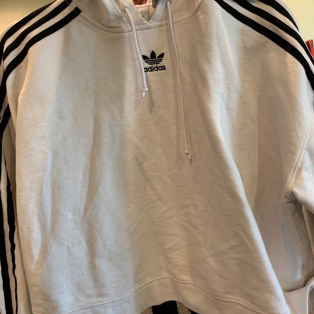 cropped Adidas hoodie